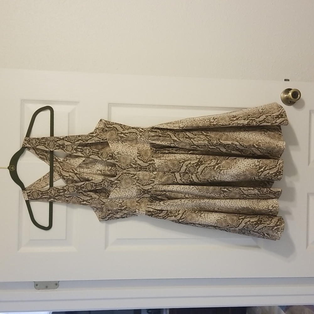 MODA International Snake Skin Print Dress Size 10 - Picture 2 of 3